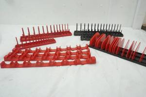 lot 163 image: Variety Socket Organizers Black and Red