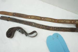 lot 168 image: Two Leather Belts 47 Long