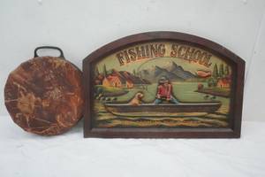 lot 174 image: Fishing Seat & Fishing Picture
