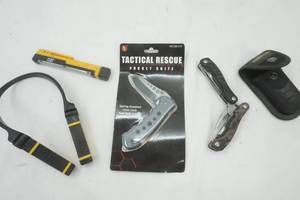 lot 210 image: Tactical Pocket Knife, Olympia Tool, Cat Lights