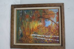 lot 234 image: Signed Oil Painting, Fall Landscape