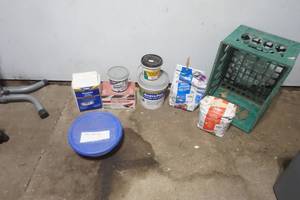 lot 260 image: Used Tile Materials, Acrylic Pro Tile Adhesive, Floor Leveler, Pre Mixed Grout, Sheetrock Floor Patchleveler and more