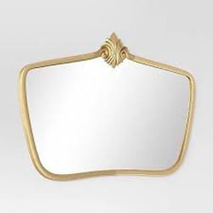 lot 53 image: Cast Decorative Metal Wall Mirror Gold - Threshold