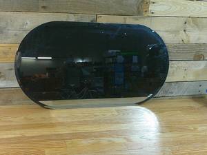 lot 57 image: 16 x 30 Thin Oval Frameless Mirror