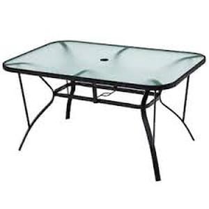 lot 67 image: Room Essentials 6 Person Glass Rectangle Patio Dining Table