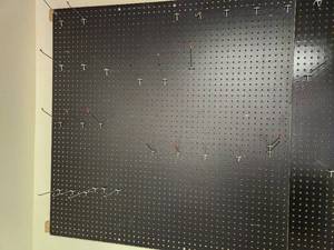 lot 286 image: Wall Mount Peg Board with Peg Hooks