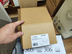 lot 308 image: Belkin USB-C Dual Display Dock (New)