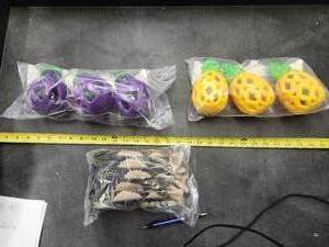 lot 240 image: Steel Dog - Eggplant Slow Treater 3-pack, Pineapple Slow Treater 3-pack, Stuffless Yellow Perch 6-pack