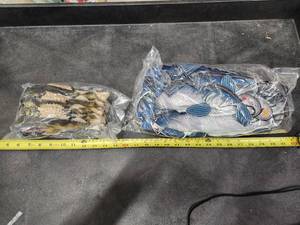 lot 215 image: Steel Dog Dog Toys - Denim Freshwater Fish Chinook 6-pack, Stuffless Yellow Perch 6-pack