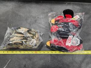 lot 204 image: Steel Dog Dog Toys - Ruffin Game Bird Cardinal 3-pack, Stuffless Yellow Perch 6-pack