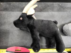 lot 127 image: Lot of (5) Steel Dog Assorted Dog Toys - Goat, Donkey, Puppy, Cow, Pineapple Slow Treater
