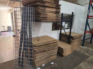 lot 10 image: Storage Racking - 6 Uprights (x2), 74 Cross Beams (x6), 22x71 Wire Grates (x4)