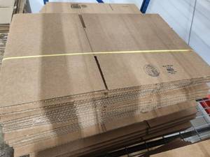 lot 24 image: Lot of (50) Uline Cardboard Box Flats 10x16x6 S-4157