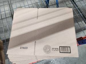 lot 33 image: Lot of (25) Cardboard Box Flats 7x11x7