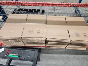lot 34 image: Lot of (48) Cardboard Box Flats 9x9x4