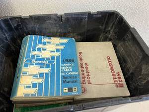 lot 82 image: Tote of Automotive ShopService Manuals