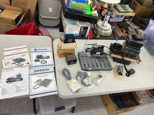 lot 90 image: Mixed Electronics Lot - Portable Mixer, Johnson Radios, SWRWatt Meter, Manuals