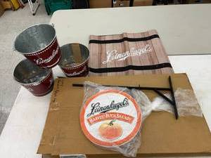 lot 110 image: New Leinenkugels Hanging Sign & Beer Buckets