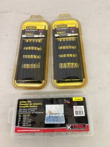 lot 177 image: 2 New Stanley Power Driving Sets & Cotter Pin Assortment