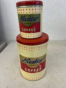 lot 16 image: Vintage Nashs Coffee Tins