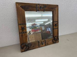 lot 279 image: Western Theme Mirror 25 x 25
