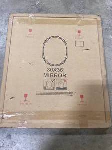 ELLO&ALLO 30 in. W x 36 in. L Single Beveled Edge Bath Wall Vanity Mirror Customer Returns See Pictures