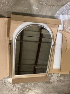 Home Decorators Collection Medium Arched Silver Classic Accent Mirror (35 in. H x 24 in. W) Customer Returns See Pictures
