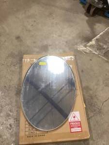 PRIMEPLUS 24 in. W x 36 in. H Large Oval Mirrors Metal Framed Wall Mirrors Bathroom Mirror Vanity Mirror Accent Mirror in Silver Customer Returns See Pictures
