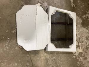 Kate and Laurel Plumley Scalloped 24 in. H x 18 in. W Glam Irregular Framed Silver Wall Mirror Customer Returns See Pictures