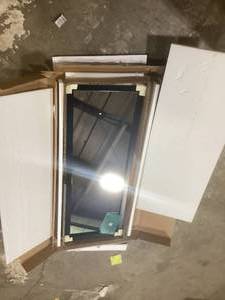 Neutype 43 in. x 16 in. Rectangle Classic Black Hooks Wall Mirror Customer Returns See Pictures