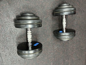 lot 25 image: (2) GPI Dumbbells 55 LBS
