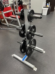 lot 65 image: Cybex Weightlifting Plate Weight Tree. Plates NOT included.