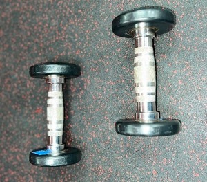 lot 59A image: (2) GPI Dumbbells 5 LBS