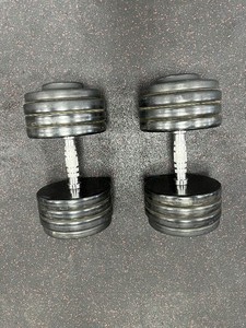 lot 28 image: (2) GPI Dumbbells 80 LBS