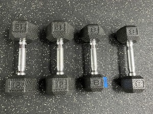 lot 98 image: (4) Fitness Gear Dumbbells 2-12 LB and 2-8 LB