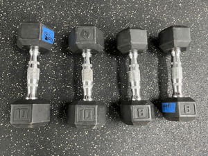 lot 99 image: (4) Dumbbells 2-10 LB and 2-8 LB
