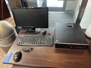 lot 106 image: HP Compaq Pro 6300 Computer, Acer LCD Monitor, LogiTech keyboard and mouse.