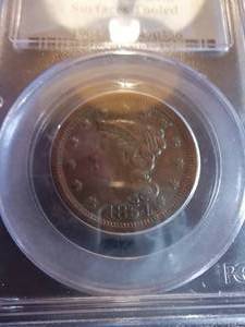 1854 Braided Hair Large Cent