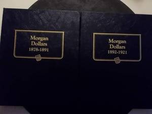 2 Volumes Of Morgan Dollars 1878-1891 & 1892-1921 With Protective Sliders