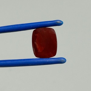 lot 6A image: 3.57 Carat Red Labradorite Rectangular Faceted Cut