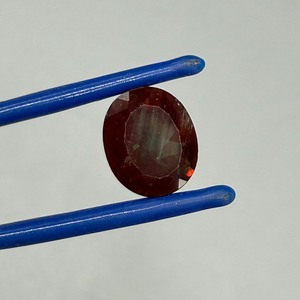 lot 9A image: 3.89 Carat Red Labradorite Faceted Oval Cut