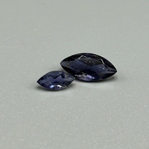 lot 22 image: 2.02 Carat Violet Colored Gems Faceted Marquise Cut - Set of 2 Loose Stones