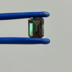 lot 42 image: 1.44 Carat Green Tourmaline Faceted Rectangular Emerald Cut