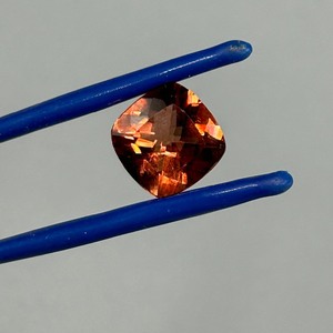 lot 53 image: 3.48 Carat Orange Labradorite Faceted Cushion Square Cut