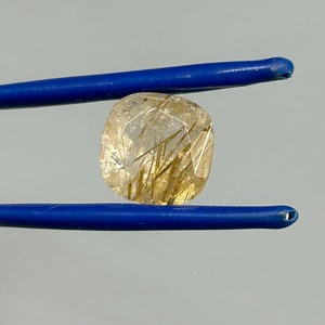 lot 69 image: 4.80 Carat Rutilated Quartz Faceted Cushion Cut