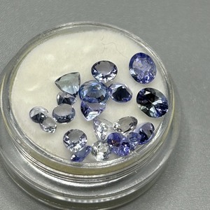 lot 78 image: 3.75 Carat Tanzanite Faceted Mixed Cut - Various Size, Shade & Shape Assorted Lot of Loose Stones