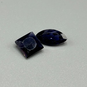 lot 103 image: 3.09 Carat Iolite Mixed Cut Set of 2 Loose Stones