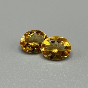 lot 107 image: 4.45 Carat Citrine Faceted Oval Cut - Set of 2 Loose Stones