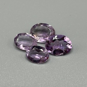 lot 110 image: 4.73 Carat Amethyst Faceted Mixed Cut - Set of 4 Loose Stones