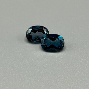 lot 138 image: 4.88 Carat London Blue Topaz Faceted Oval Cut - Set of 2 Loose Stones